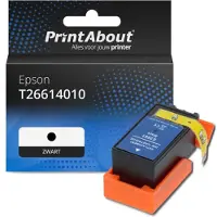 PrintAbout Inktcartridge T26614010 Zwart Hoge capaciteit geschikt voor Epson