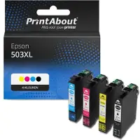 PrintAbout Huismerk Epson 503XL (C13T09R64010) Inktcartridge 4-kleuren Multipack Hoge capaciteit
