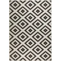 Home Collection Vloerkleed Malta Rechthoekig - zwart, creme 160 x 230