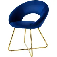 ML-Design Eetkamerstoel Opal velvet | fluweel blauw 64x77x53 cm eetkamerstoelen | NADUVI