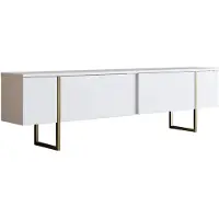 Skye Decor , Luxe - Wit, Goud, TV-meubels, Wit, 180 x 50 x 30 cm