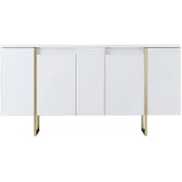 Kalune Design Dressoir Gizli | spaanplaat wit 160x80x35 cm dressoirs | NADUVI