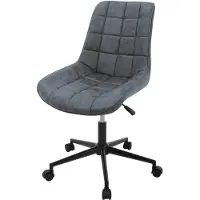 ML-Design Bureaustoel Darios velvet | fluweel grijs 53x97x60 cm bureaustoelen | NADUVI