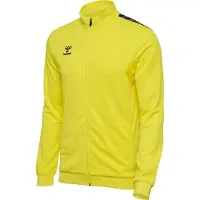 Hummel Sportsweatvest 'Authentic' geel / grijs / zwart