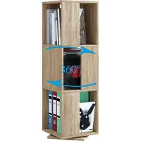 Hioshop StiftaXL kantoor wandkast 3 planken eik decor.