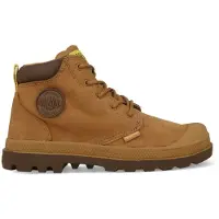 Palladium Schoolkind leren veterschoenen met profielzool - cognac Bruin Jongens Leer - maat 32