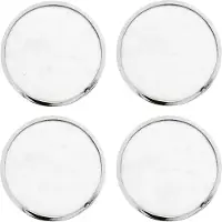 Hilke glasonderzetters 4-pack Wit marmer-vernikkeld messing