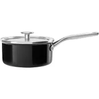 KitchenAid Steel Core Enamel steelpan 18cm 2,0L - Onyx Zwart - inductie - PFAS-vrij
