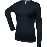 Kariban Dames T-shirt ronde hals lange mouwen K383