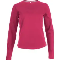 Kariban Dames T-shirt ronde hals lange mouwen K383