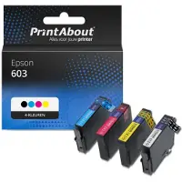 PrintAbout Inktcartridge 603 (C13T03U64010) 4-kleuren Multipack geschikt voor Epson
