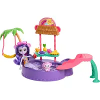 Enchantimals Sunshine Island Monkey With Pool And Accessories Mini Doll Roze Kinderen