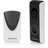 SecuFirst DID701B+ Slimme Video deurbel met camera met draadloze gong Zwart Grijs - 1080P - 64GB opslag