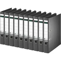 Leitz ordner 1007/1008, A4, rugbreedte 52 mm, 10 stuks, zwart