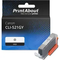 PrintAbout Inktcartridge CLI-521GY Grijs geschikt voor Canon
