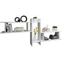 VCM Sirola Maxi wandkast Wandmontage met 5 vakkenwit.