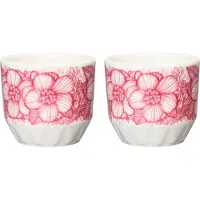 Arabia Huvila eierdop 2-pack Roze-wit
