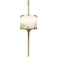 Kichler LED-wandlamp Mona, messing / goud, Woon-/ Eetkamer, metaal, LED wandlamp