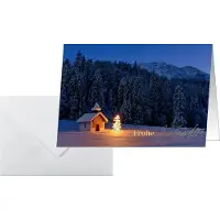 Sigel kerstkaartenset "Kerstkapel", DIN A6, wit karton, 10 stuks + 10 enveloppen