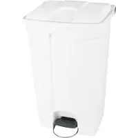 Kaiser+Kraft Pedaalemmer - Container met deksel - HACCP - 90 liter - Wit