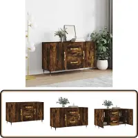 vidaXL Dressoir 100x36x60 cm bewerkt hout gerookt eikenkleurig
