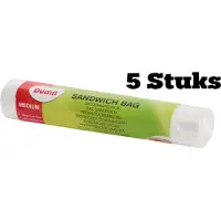 Dumil | 5 rollen a 150 Boterhamzakken Medium | Met sluitstrip | 20 x 32cm