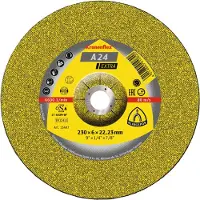 Klingspor Schuurmiddelen, Slijpschijf A 24 Extra D.230x6,0mm gekroond 22,23mm KLINGSPOR (13447)