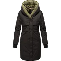 NAVAHOO Wintermantel 'Snowelf' groen / zwart