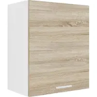 VCM Esilo keuken bovenkastje 50 cm 1 deurwit, eik decor.