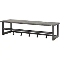 AnLi Style Kapstok roede 6 haaks (Antraciet, 80x24x30cm)