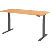 Hjh OFFICE PRO XDKB 19 G - Beuken 180 x 80 Tafelhoogte I Elektrisch in hoogte verstelbaar