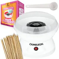 Cameleon Suikerspinmachine - Eenvoudig Suikerwolken Creëren | Wit, Inclusief Stokjes!