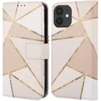 IMoshion Design Bookcase voor de Apple iPhone 12 (Pro) - Beige Graphic
