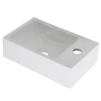 Plieger Houston fontein 37x23cm met kraangat rechts wit