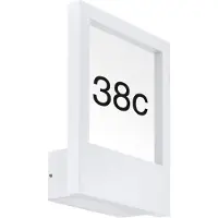 Eglo LED Außenleuchte Wandlampe Hausnummer Monteros Weiß IP44 max. 28W E27
