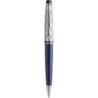 Waterman Expert balpen | Metaal-blauwe lak met palladium detail | Gebeitelde dop | met geschenkdoos