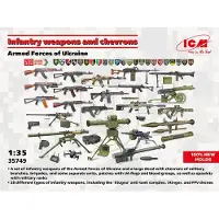 ICM Modelbouwpakket Militaire voertuigen - 35749 Infanteriewapens en Chevrons van de strijdkrachten van Oekraïne Plastic - 1:35 - Modelbouw