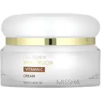 MISSHA Cell Renew Snail Mucin Vitamine C Cream 1,69 Fl oz Hydraterende Snail Mucin Koreaanse huidverzorging voor verbeterde huidtextuur en jeugdige g