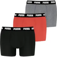 Puma Boxershorts voor Heren, Grijs/Oranje, Maat 2