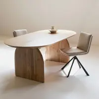 Giga Meubel Eettafel Daan Naturel Acaciahout 200cm
