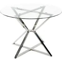 Beliani BOSCO - Eettafel - Transparant - Veiligheidsglas