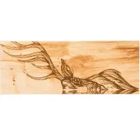 Scottish Made Serveerplank Edelhert Groot - 60x25 - Schots Eikenhout - Scottish Made