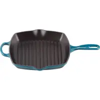Le Creuset grillpan 26 cm Diepgroenblauw