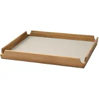 Lind DNA Dienblad Square S Airy Nupo Oyster White / Teak