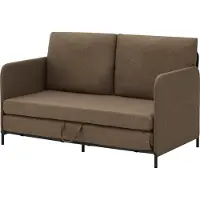 En.casa Slaapbank 2-zitsbank 78x125x67 cm bruin