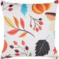 Beliani Decoratieve kussens, Fluwelen kussen herfstmotief gekleurd 45 x 45 cm VISCARIA (45 x 45 cm)