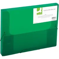 Q-CONNECT elastobox | met elastieken | A4 | rug 25 mm | groen