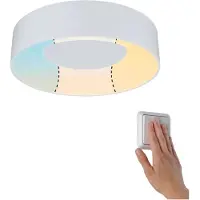 Paulmann Plafondlamp , Casca, dimbare, Wit, Badkamer, Metaal, Modern