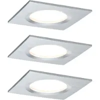 Paulmann LED-inbouwlamp voor badkamer Set van 3 stuks 18 W Aluminium (gedraaid)