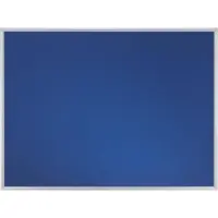 Franken verplaatsbaar wandbord ECO dubbelzijdig vilt, blauw, aluminium frame, 1500x1200 mm